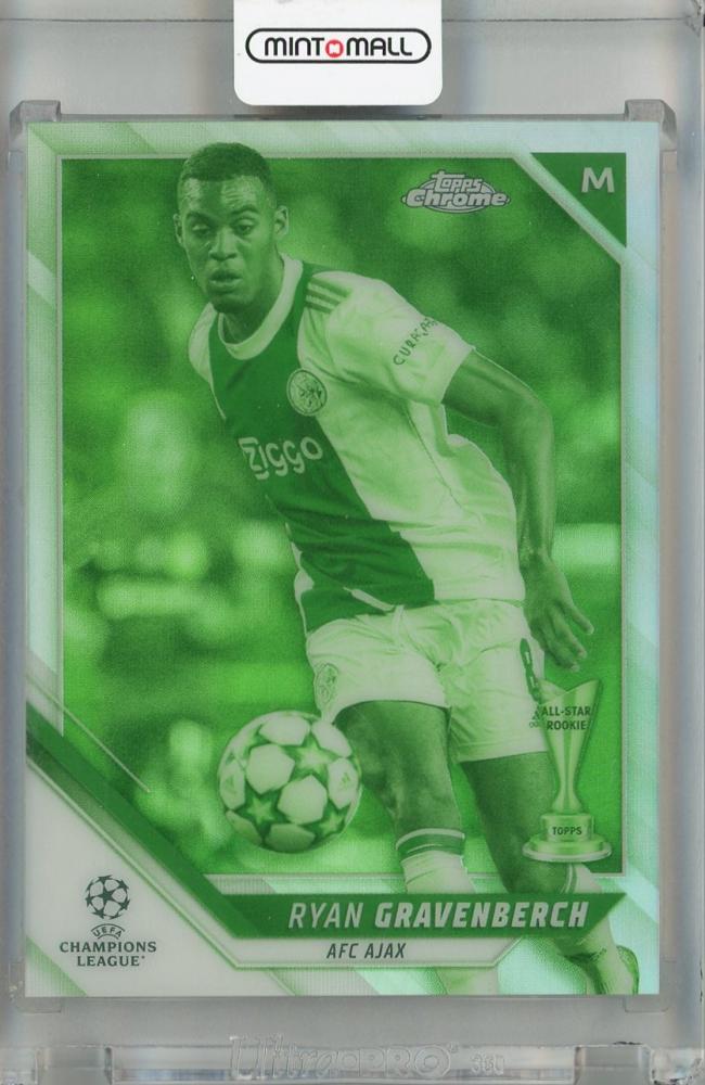 2021-22 Topps Chrome UEFA Champions League Ryan Gravenberch Night Vision Refractor card #72029 of 225 from AFC Ajax
