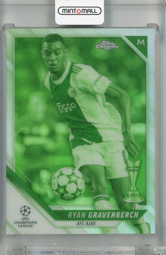 2021-22 Topps Chrome UEFA Champions League Ryan Gravenberch Night Vision Refractor card #72029 of 225 from AFC Ajax