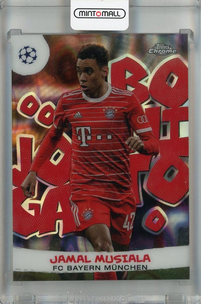 2022-23 Topps Chrome UEFA Club Competitions Jamal Musiala Joga Bonito trading card #JB-6 FC Bayern Munchen
