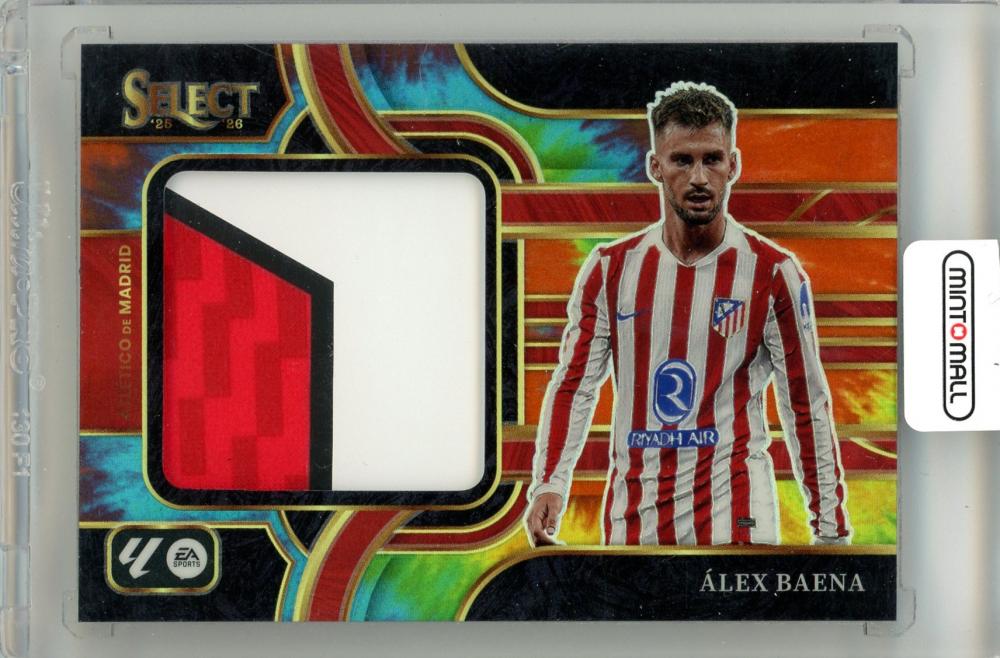 2025-26 Panini Select La Liga Alex Baena Jumbo Swatches Tie-Dye Parallel card numbered 14 of 25