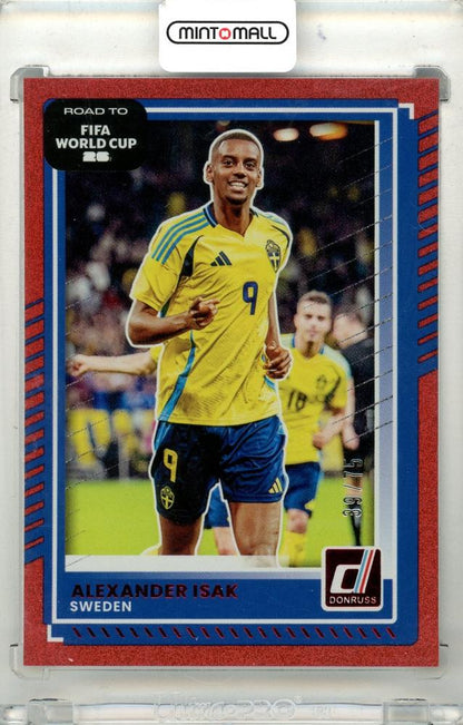 2025-26 Panini Donruss Road To FIFA World Cup 26 Alexander Isak #81 Base Red Parallel soccer trading card 39 of 75