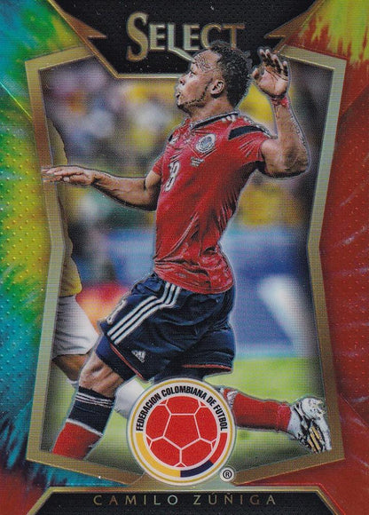 2015 Panini Select Colombia Camilo Zuniga Base Tie Dye Parallel trading card numbered 05/30