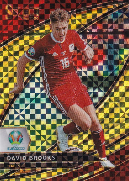 2020 Panini Select UEFA Euro Preview Wales David Brooks Base Field Level Gold card numbered 01 out of 10
