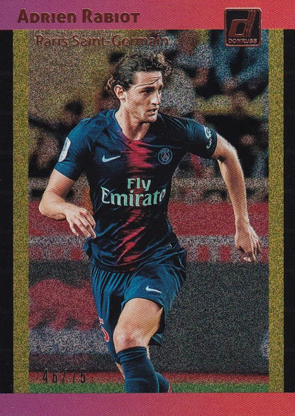 2018-19 Donruss Tribute Gold Adrien Rabiot Paris Saint-Germain trading card number 46 out of 75
