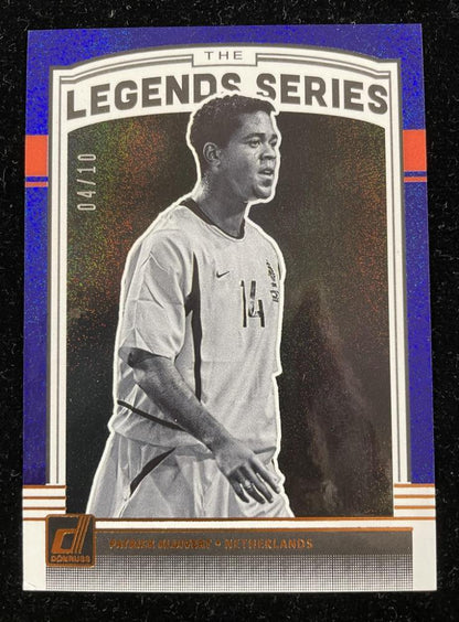 2018-19 Donruss Netherlands Patrick Kluivert Legends Series Blue parallel card serial numbered 04/10