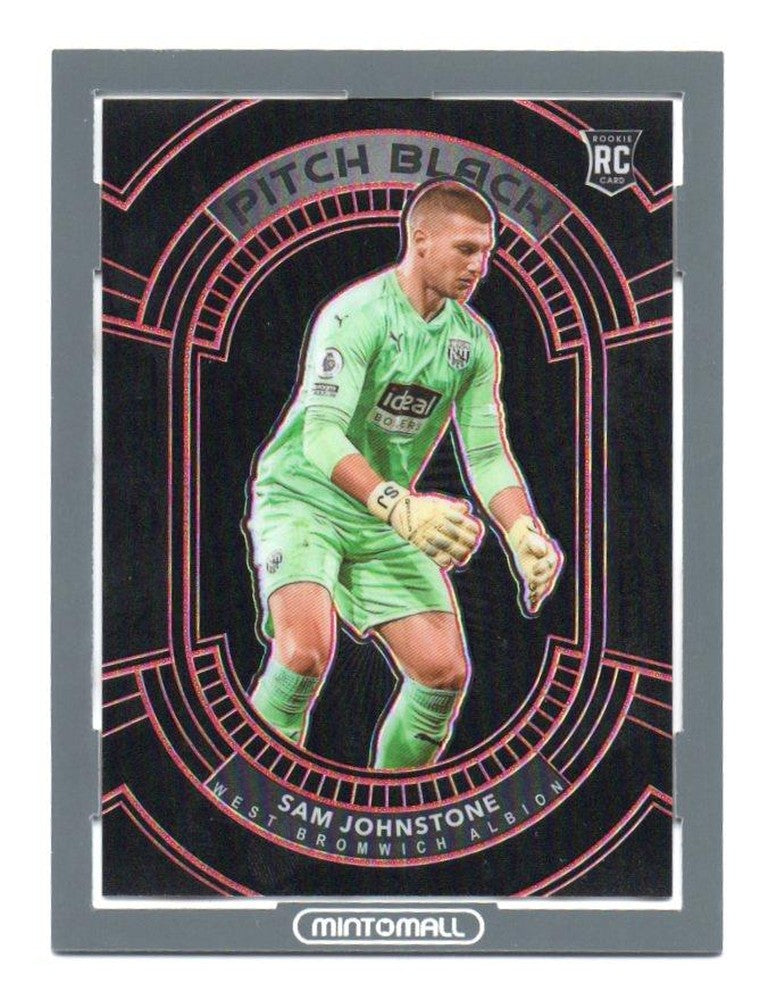 2020-21 PANINI Obsidian Sam Johnstone Pitch Black Red trading card serial number 1 of 5