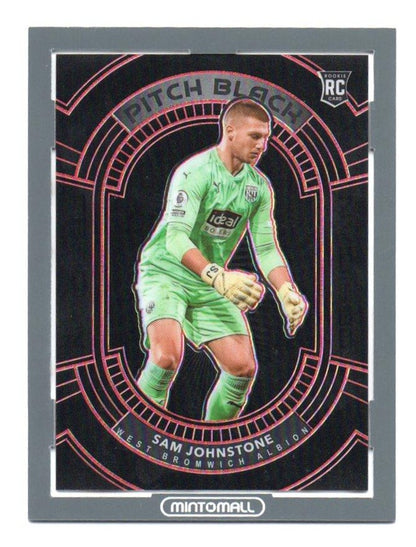 2020-21 PANINI Obsidian Sam Johnstone Pitch Black Red trading card serial number 1 of 5
