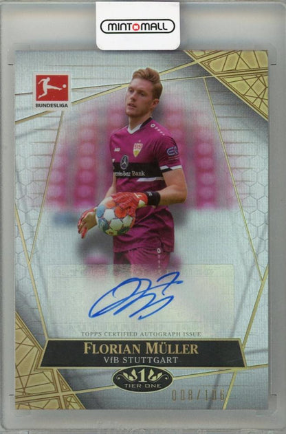 2022 TOPPS BUNDESLIGA Florian Muller AUTO008/106 VfB Stuttgart goalkeeper trading card