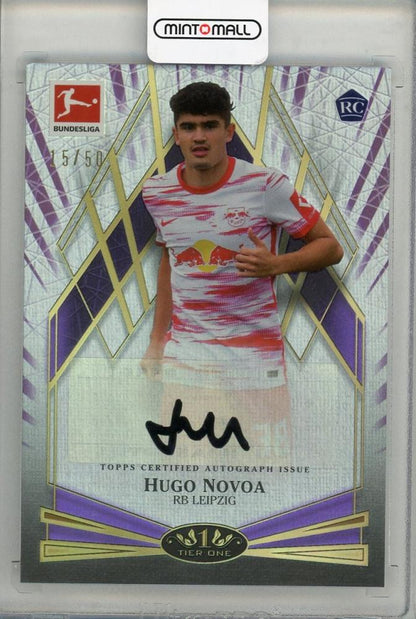 2022 TOPPS BUNDESLIGA trading card of Hugo Novoa RB Leipzig forward AUTO15/50