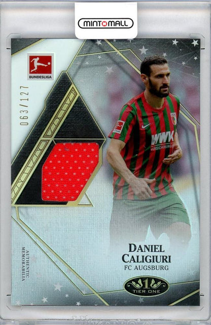 2022 TOPPS BUNDESLIGA Daniel Caligiuri Jersey trading card numbered 063 of 127 for FC Augsburg midfielder