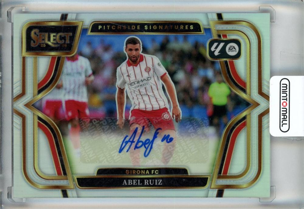 2025-26 Select La Liga Abel Ruiz Pitchside Signatures Peacock #5 Auto Girona FC signed collectible
