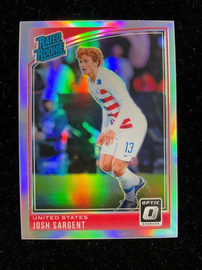 2018-19 Donruss United States Josh Sargent Base Optic Rated Rookie Holo Parallel Version trading card