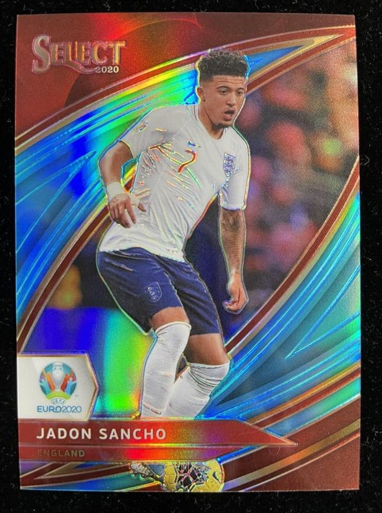 2020 Panini Select UEFA Euro Preview Jadon Sancho England Base Card Light Blue Parallel Serial 032 of 175