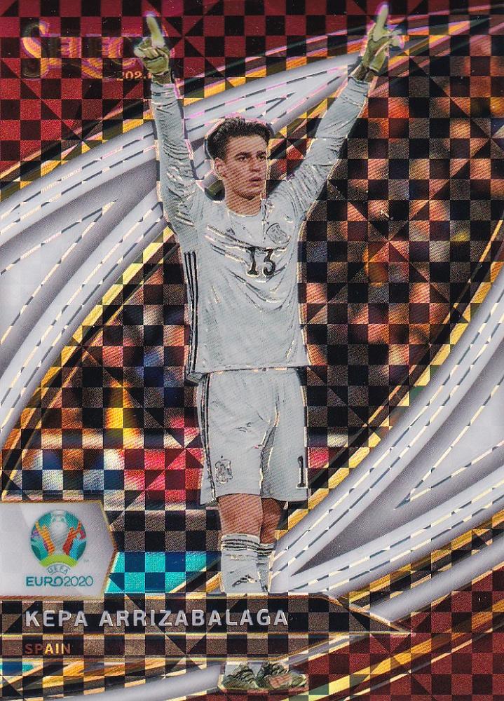 2020 Panini Select UEFA Euro Preview Spain Kepa Arrizabalaga Base Field Level White parallel card numbered 59 out of 60