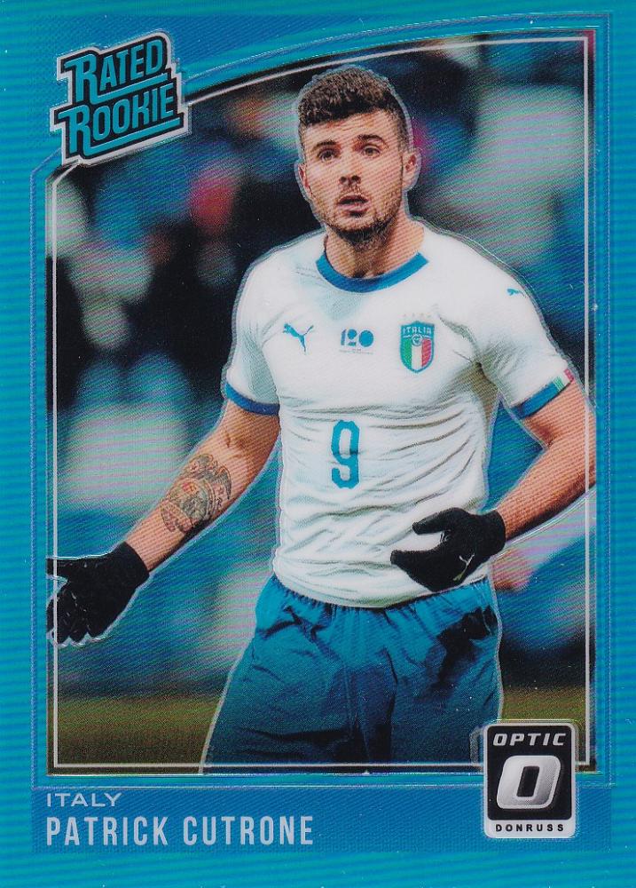 2018-19 Donruss Italy Patrick Cutrone Base Optic Rated Rookie Aqua parallel card serial 139/149