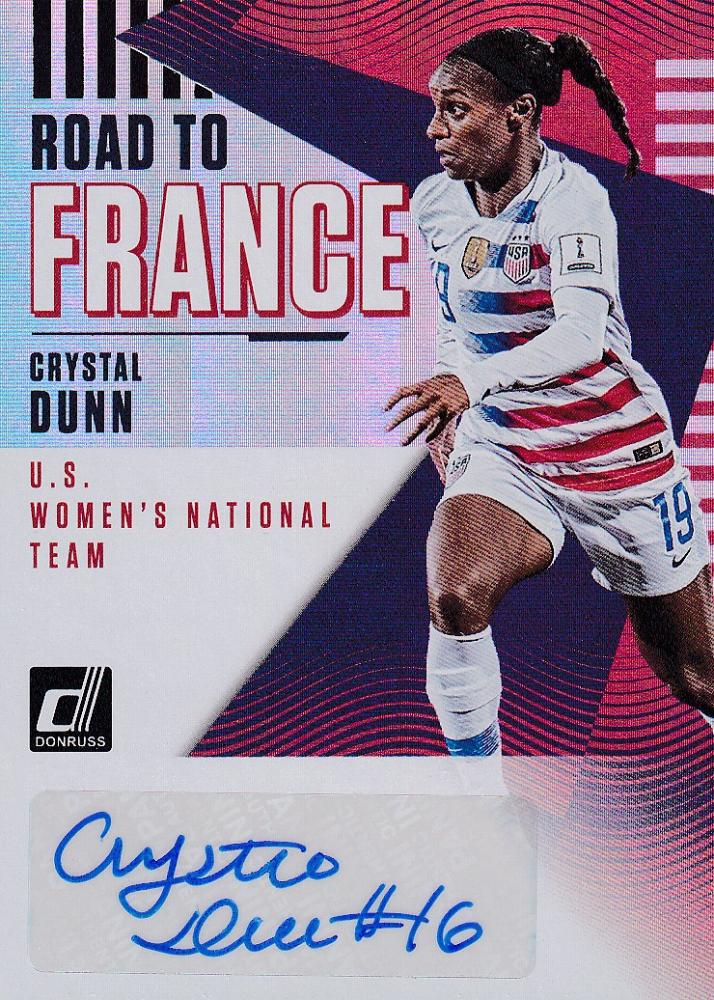 2018-19 Donruss United States Crystal Dunn Road to France Autographs trading card