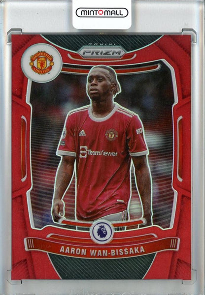 2021-22 Panini Prizm Premier League Soccer card of Aaron Wan-Bissaka Manchester United Base Red Prizms #275092