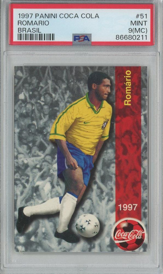 1997 Panini Coca Cola Romario #51PSA9 Brazil