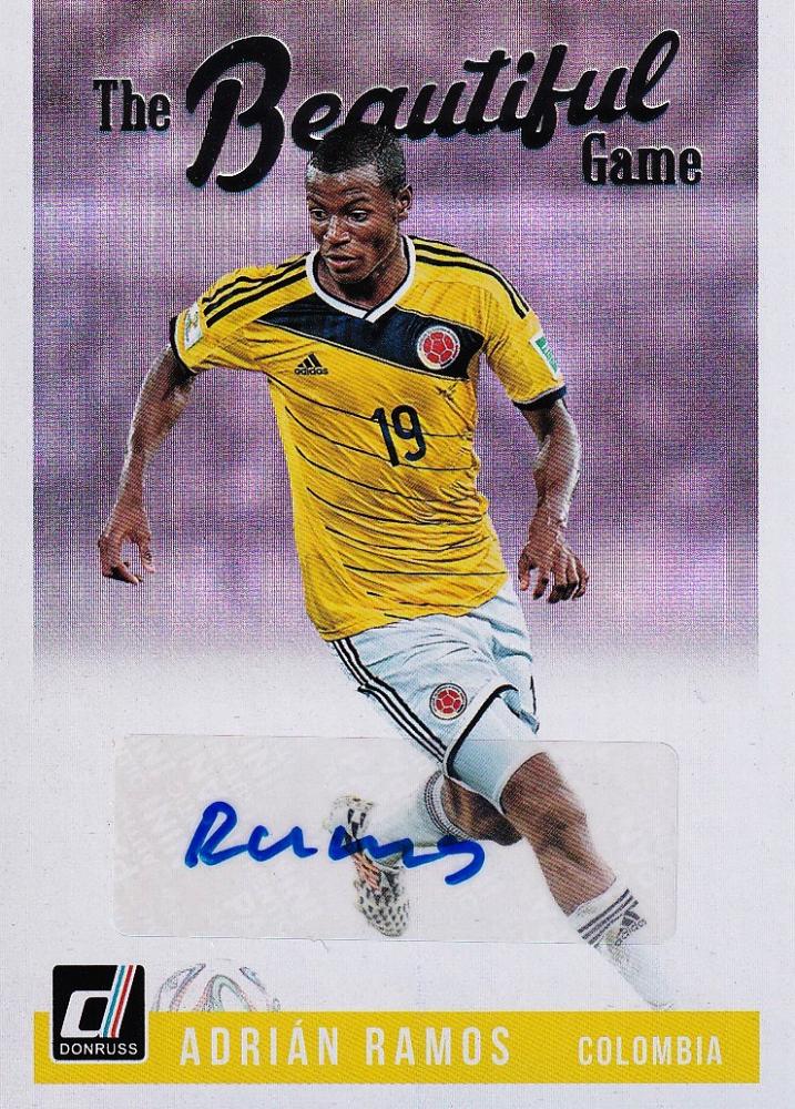 2018-19 Donruss Colombia Adrian Ramos The Beautiful Game autographed soccer trading card