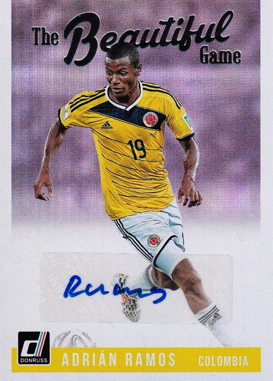 2018-19 Donruss Colombia Adrian Ramos The Beautiful Game autographed soccer trading card