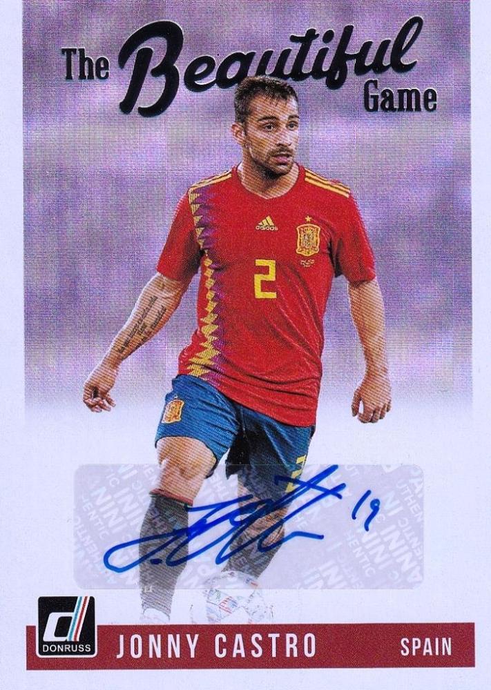 2018-19 Donruss Spain Jonny Castro The Beautiful Game Autographs trading card