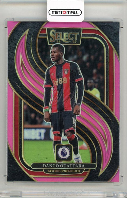 2024-25 Panini Select Premier League Dango Ouattara Pink Prizms serial numbered 49 of 99 trading card for AFC Bournemouth
