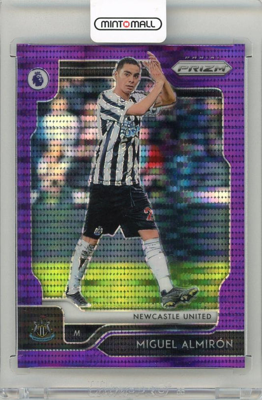 2019-20 Panini Prizm Premier League Soccer Miguel Almiron Violet Breakaway Prizms trading card number 37 of 75