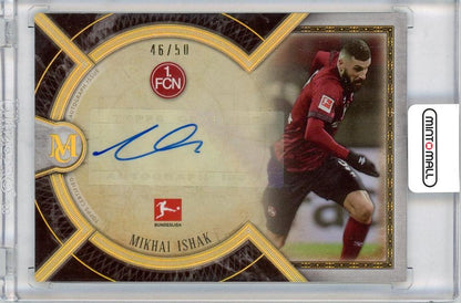 2019 TOPPS Mikhai Ishak Auto46/50 FC Nürnberg trading card showing player autograph and team logo