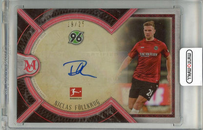 2019 TOPPS Niclas Fullkrug Auto 19/25 Hannover 96 football trading card