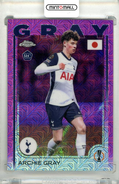 2025 Topps Uefa Japan Edition Archie Gray #170 Base Magenta Mojo Parallel trading card for Tottenham Hotspur