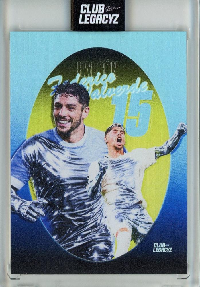 2026 CLUB LEGACYZ ICONS Federico Valverde Chrome collectible card serial number 70 of 100 from Uruguay