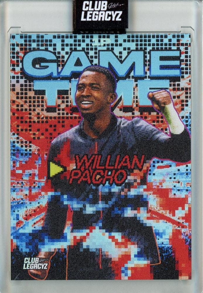 2026 CLUB LEGACYZ ICONS Willian Pacho Game Time9/50 Ecuador trading card in very good condition