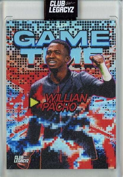 2026 CLUB LEGACYZ ICONS Willian Pacho Game Time9/50 Ecuador trading card in very good condition