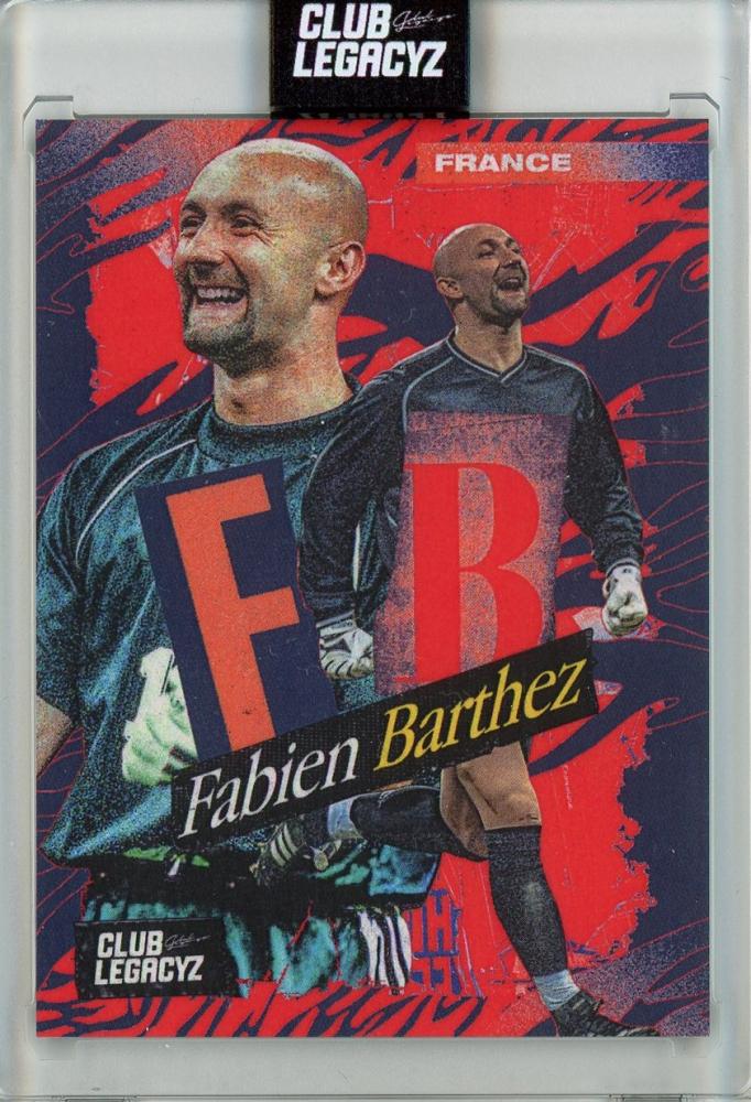 2026 CLUB LEGACYZ ICONS Fabien Barthez Shifters trading card numbered 156 of 200 representing France