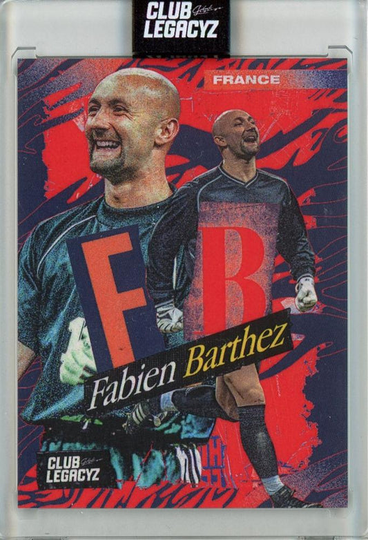 2026 CLUB LEGACYZ ICONS Fabien Barthez Shifters trading card numbered 156 of 200 representing France