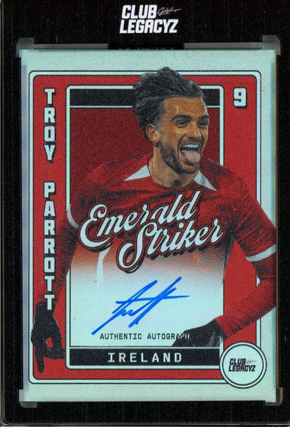 2026 CLUB LEGACYZ ICONS Troy Parrott Throwback Series autographed card serial auto45/100 from Ireland