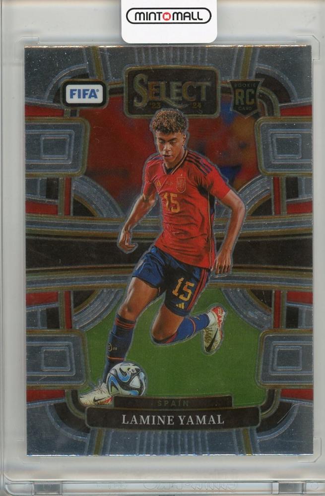 2023-24 PANINI SELECT FIFA trading card featuring Lamine Yamal #98 from Spain