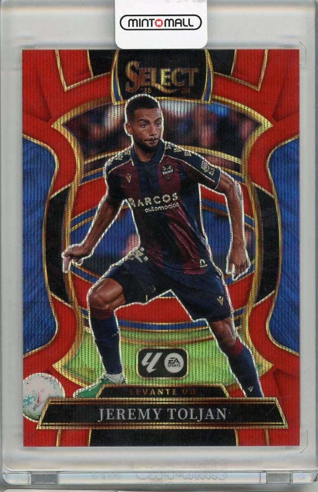 2025-26 PANINI SELECT LA LIGA trading card featuring Jeremy Toljan from Levante UD, numbered 9256 out of 9259