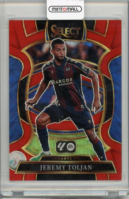 2025-26 PANINI SELECT LA LIGA trading card featuring Jeremy Toljan from Levante UD, numbered 9256 out of 9259