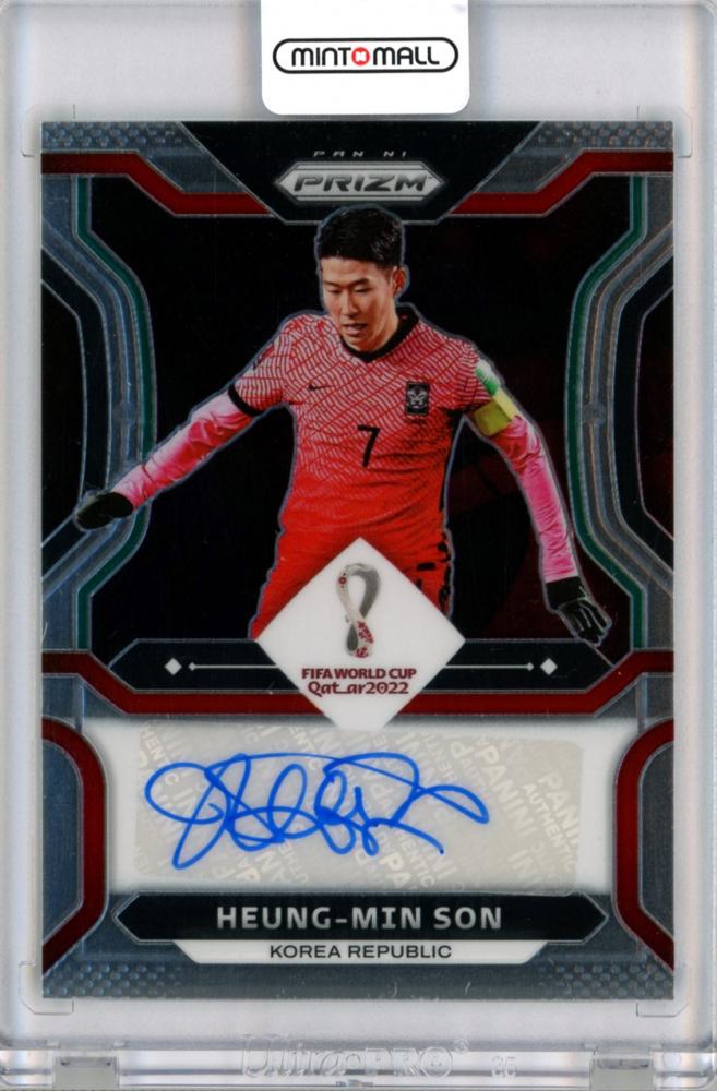 2022 Panini Prizm World Cup Heung-Min Son autograph card with handwritten signature