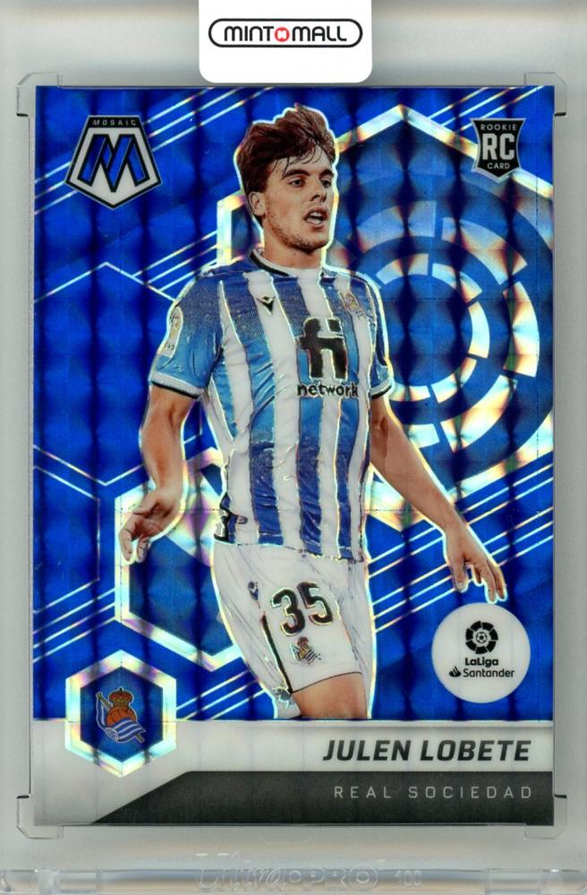2021-22 Panini Mosaic La Liga Julen Lobete Blue Mosaic Parallel #179 Real Sociedad card serial 93/99