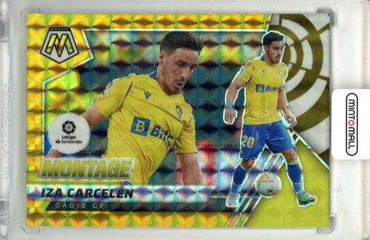 2021-22 Panini Mosaic La Liga Iza Carcelen #5 Montage Gold Mosaic Parallel card number 10 of 10 from Cadiz CF