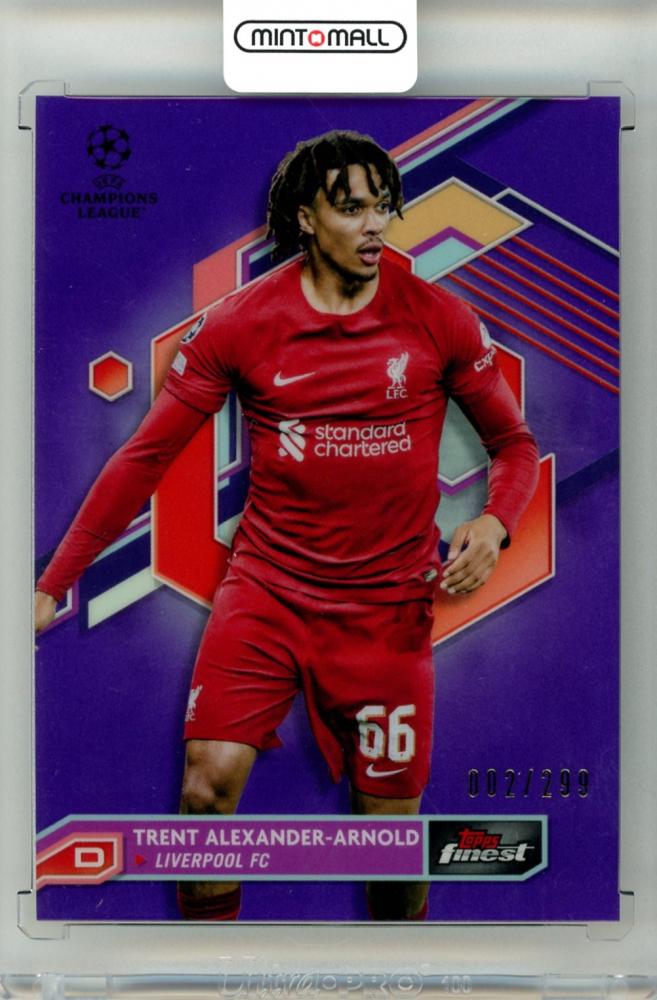 2022-23 Topps Finest UEFA Trent Alexander-Arnold #24 Base Purple Refractor Parallel trading card