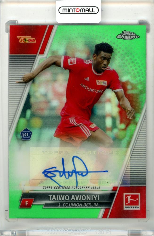 2021-22 Topps Chrome Bundesliga Taiwo Awoniyi autograph card green refractor 50 of 99 FC Union Berlin
