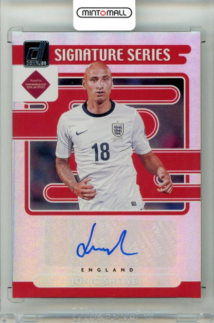 2021-22 Panini Donruss Jonjo Shelvey Signature Series England trading card with serial number #SS-JSH