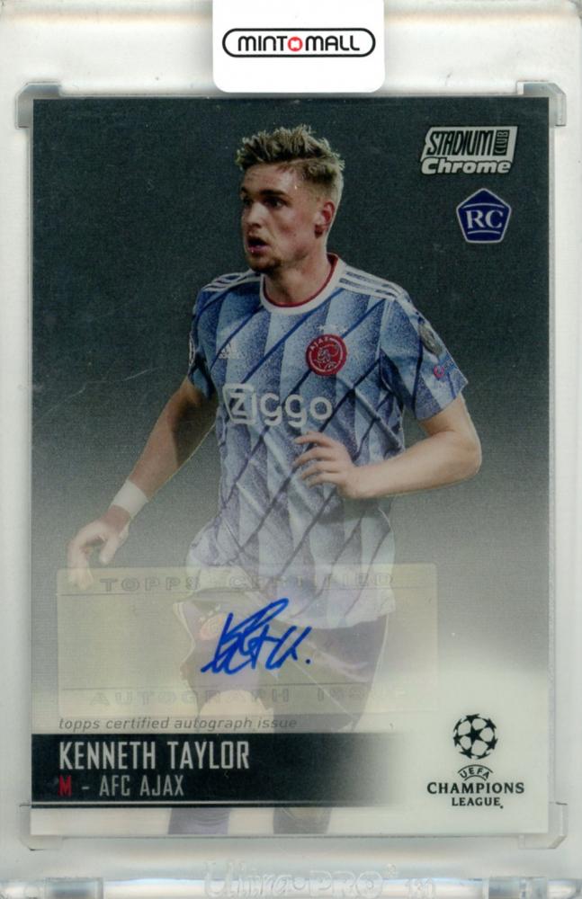 2020-21 Topps UEFA Champions League Stadium Club Chrome Kenneth Taylor base autograph card for AFC Ajax