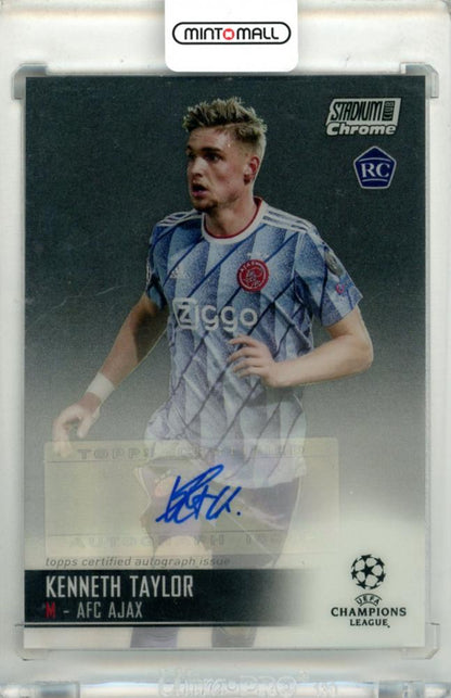 2020-21 Topps UEFA Champions League Stadium Club Chrome Kenneth Taylor base autograph card for AFC Ajax
