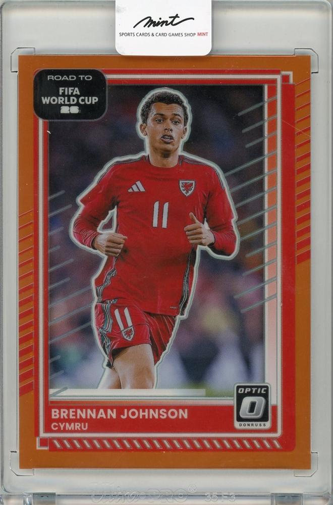 2025-26 PANINI DONRUSS Road to FIFA World Cup Brennan Johnson trading card numbered 186 out of 99 from Wales