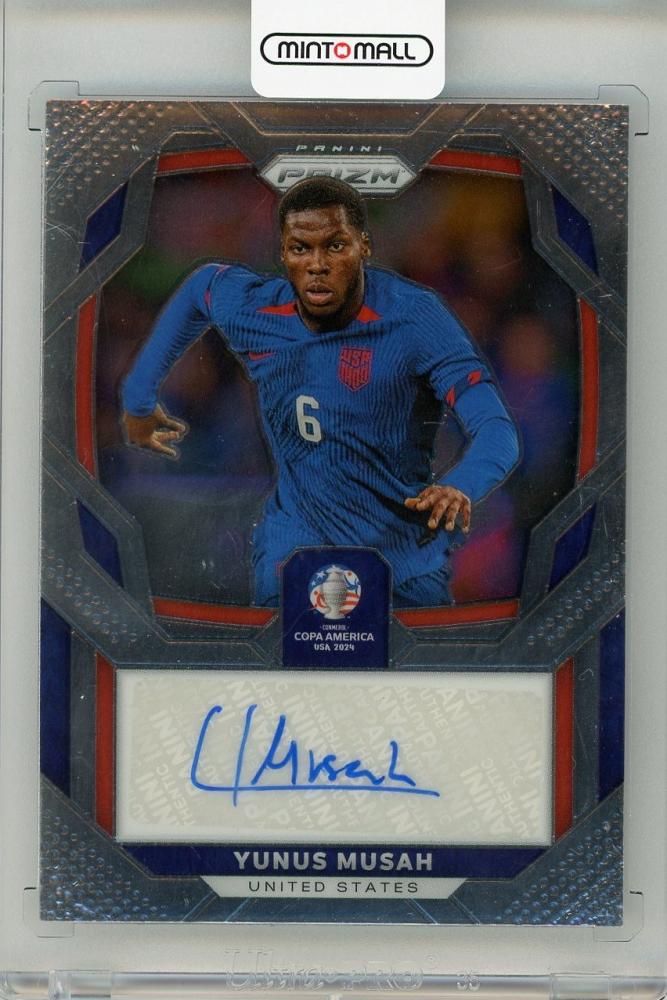 2024 PANINI Prizm Copa America Yunus Musah Signatures #14 signed trading card featuring United States