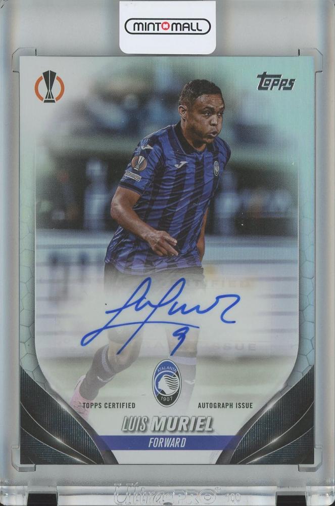 2023-24 TOPPS UEFA Club Competitions soccer card of Luis Muriel autograph from Atalanta B.C.